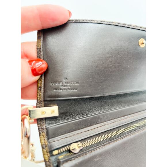 Vintage Louis Vuitton Passport Travel Monogram Wallet Converted Crossbody - Picture 5 of 16